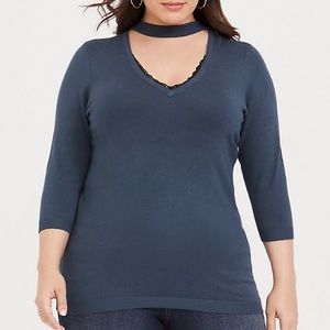 Torrid Choker Neck Pullover
